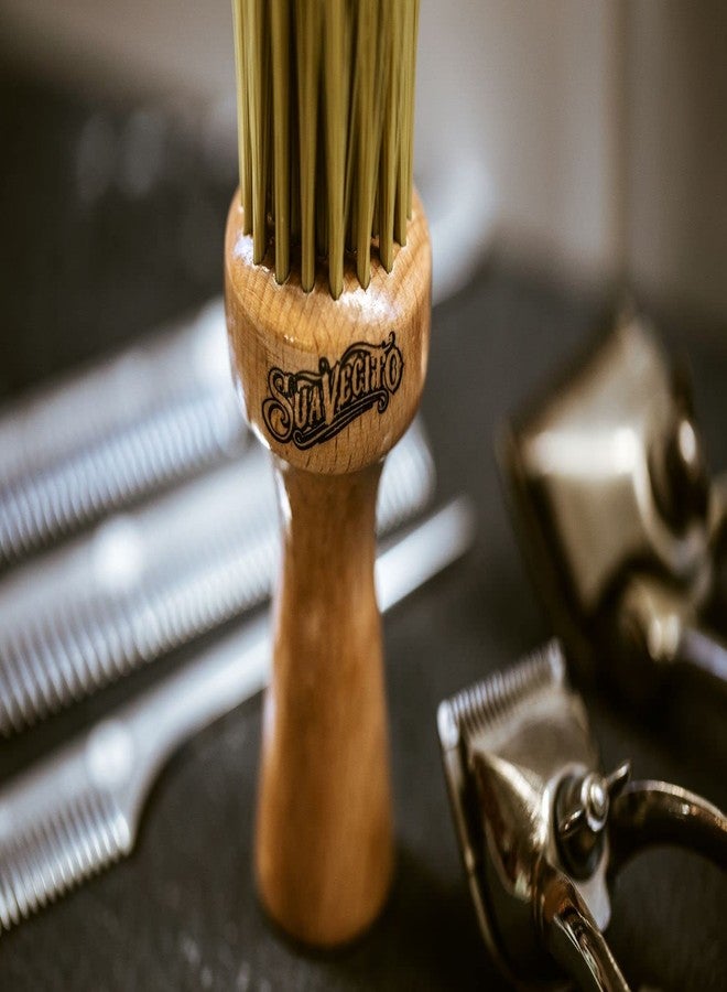 Suavecito Neck Duster Brush Long Soft Bristles & Wood Handle Clean Hair Dust Effortlessly - Image 4